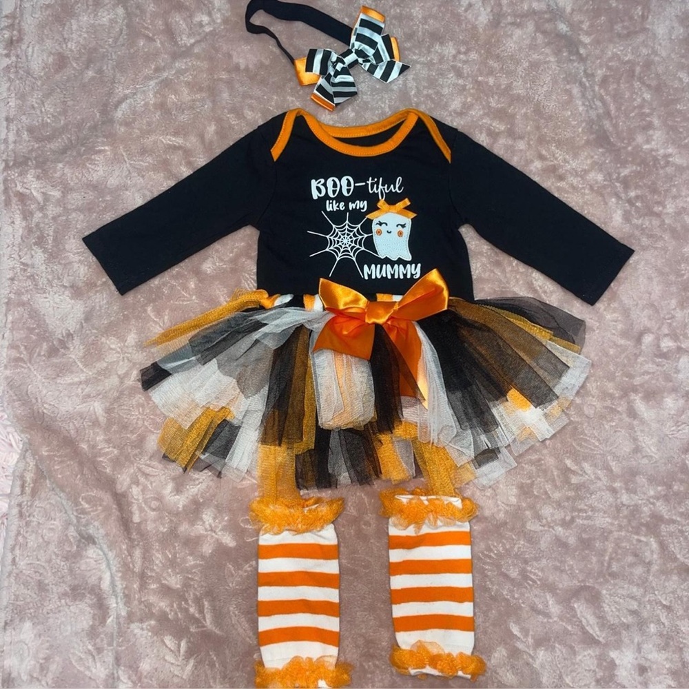 Baby Essentials Halloween Mummy Set - Black, White and Orange